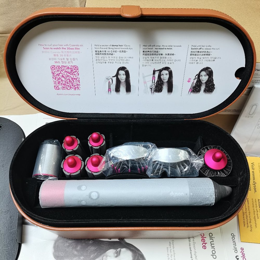 NWT Dyson Airwrap Complete Hair styler Nickel Fuchsia